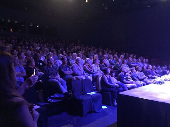 Full-capacity crowd at McCoy Theater at the premiere of the Haleakala visitor orientation film